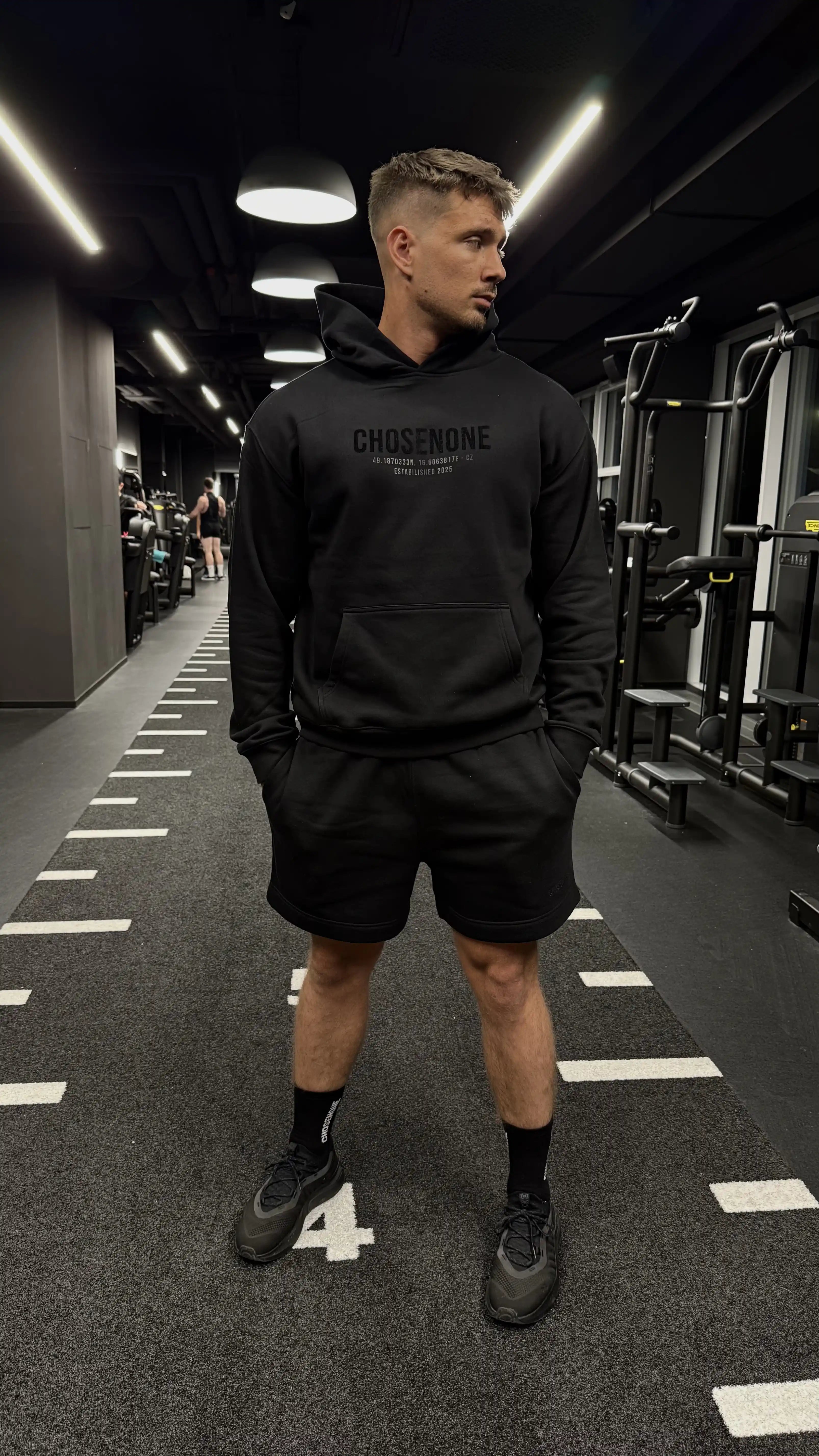 COZY Hoodie Black/Black Suede (M)