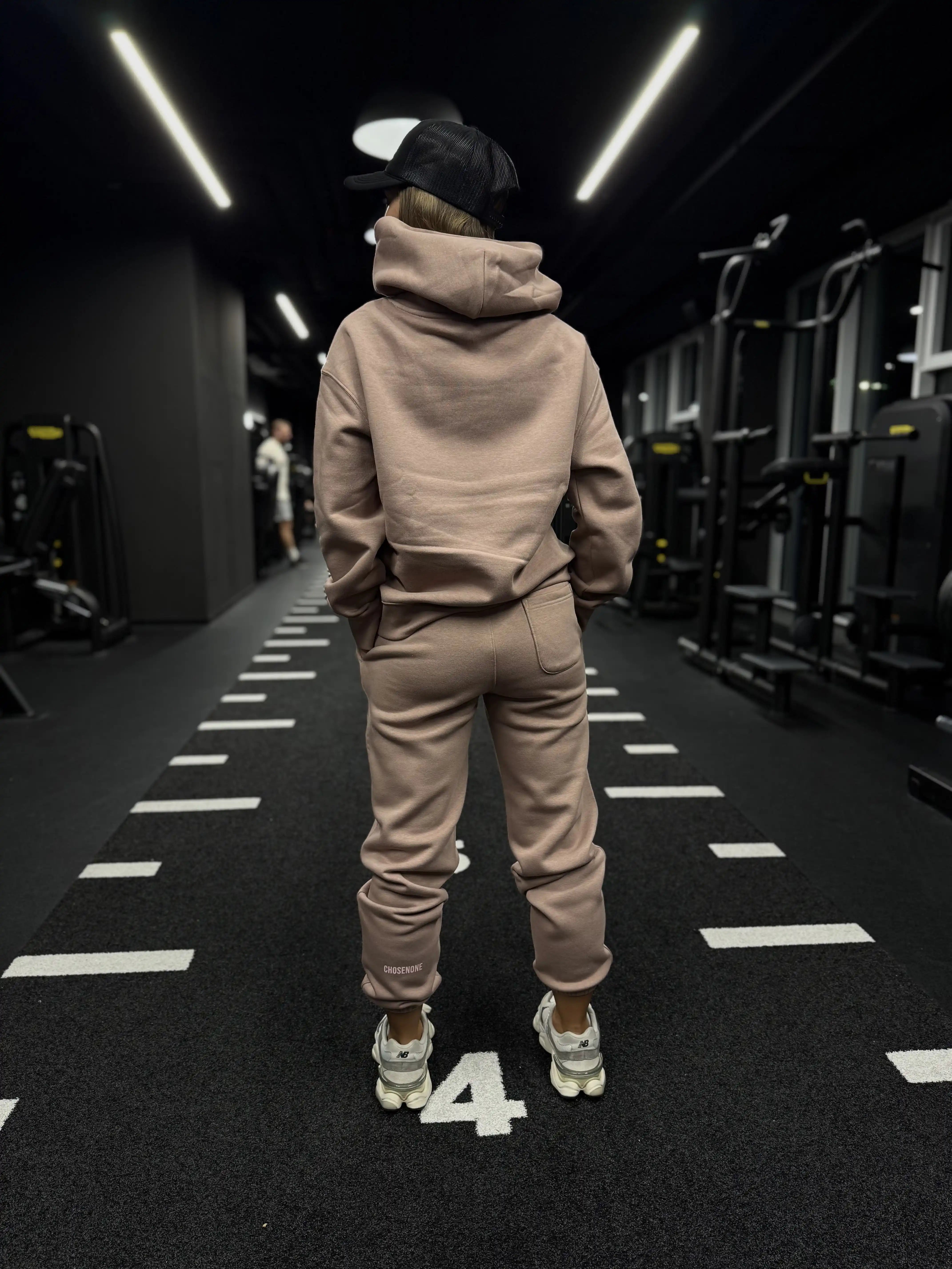 COZY Hoodie Hazy Pink/Black suede