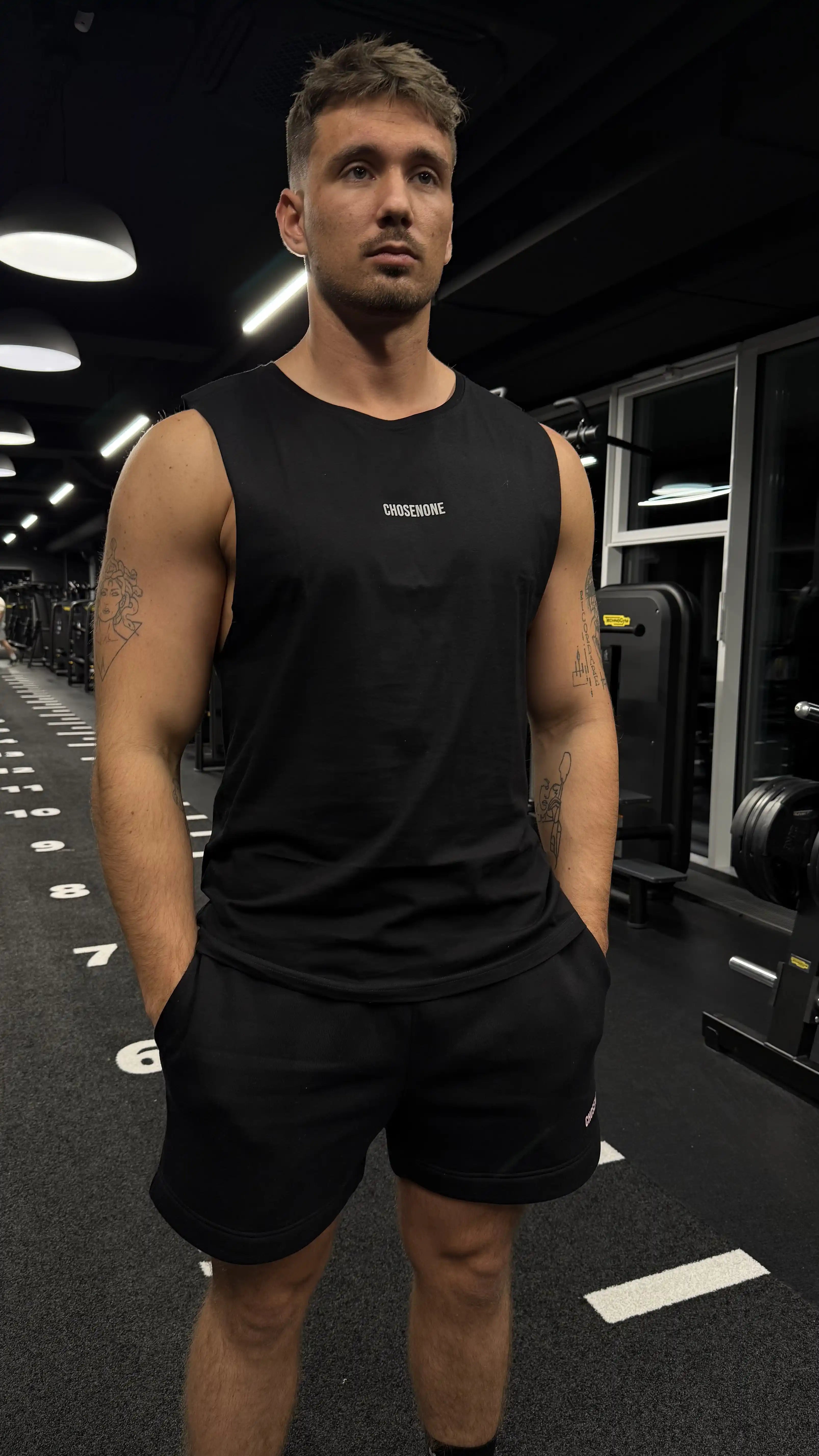 COZY Tank Top Black/Silver reflex (M)