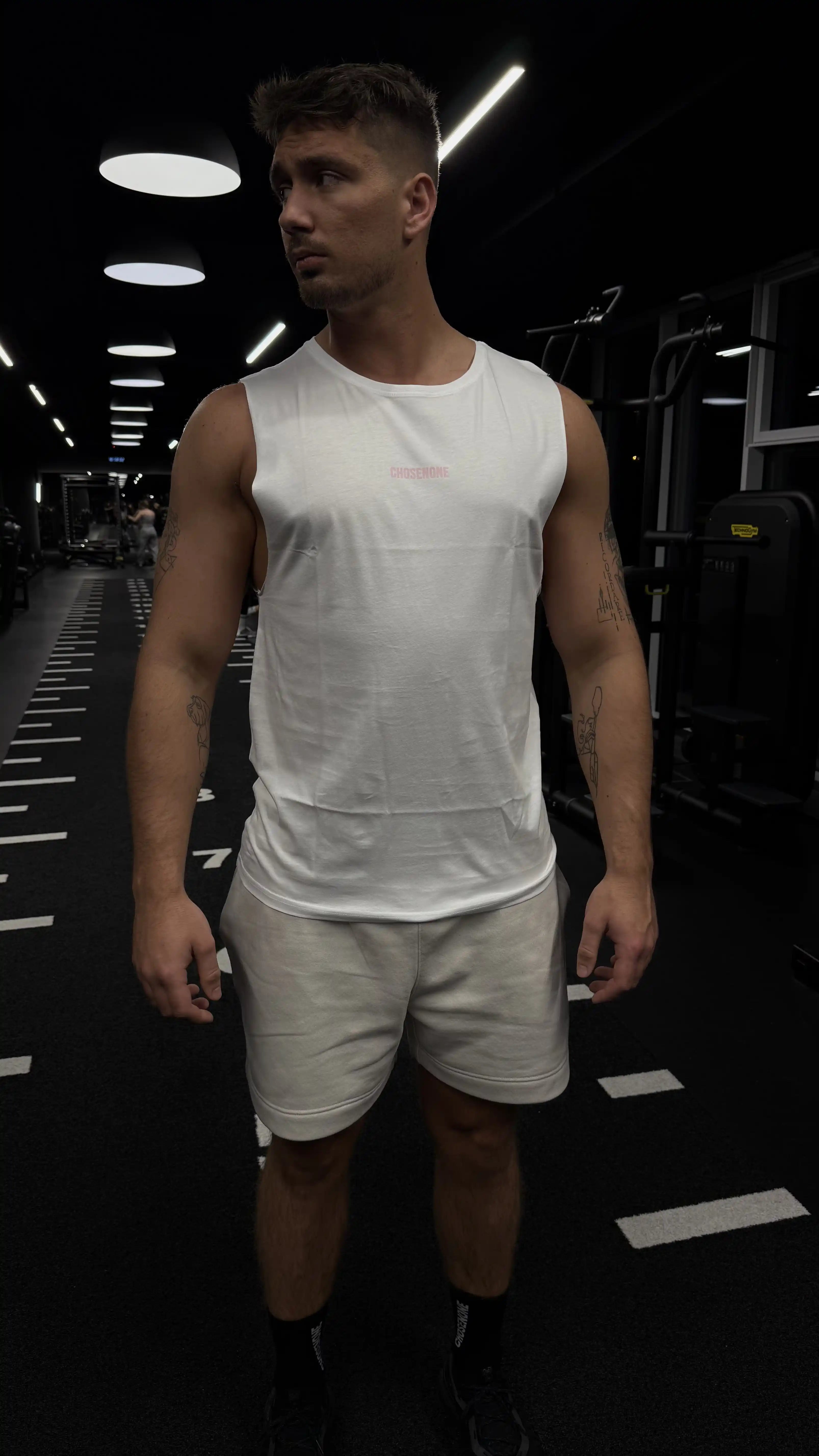 COZY Tank Top White/Pink (M)