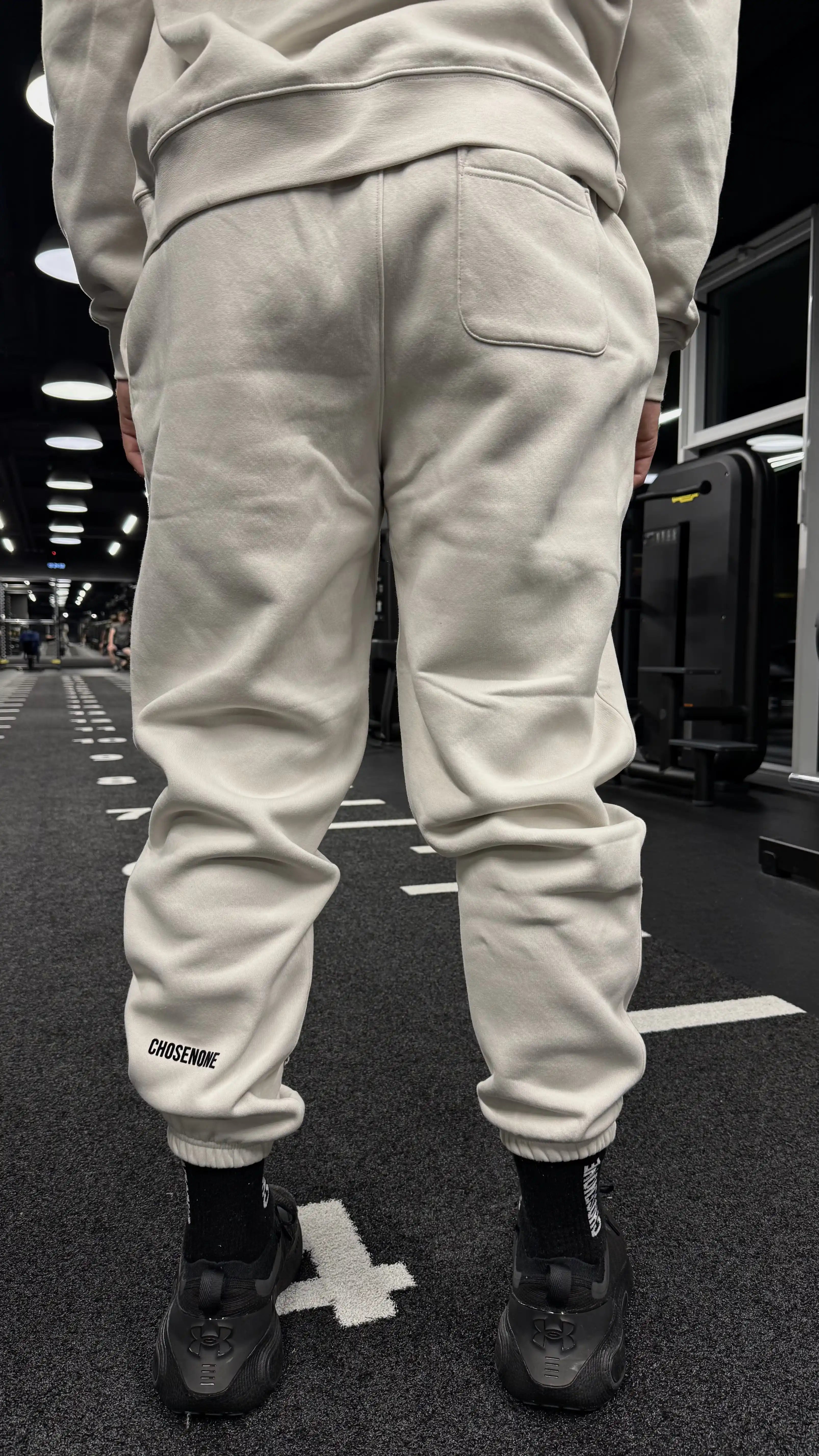 COZY Joggers Beige/Black suede