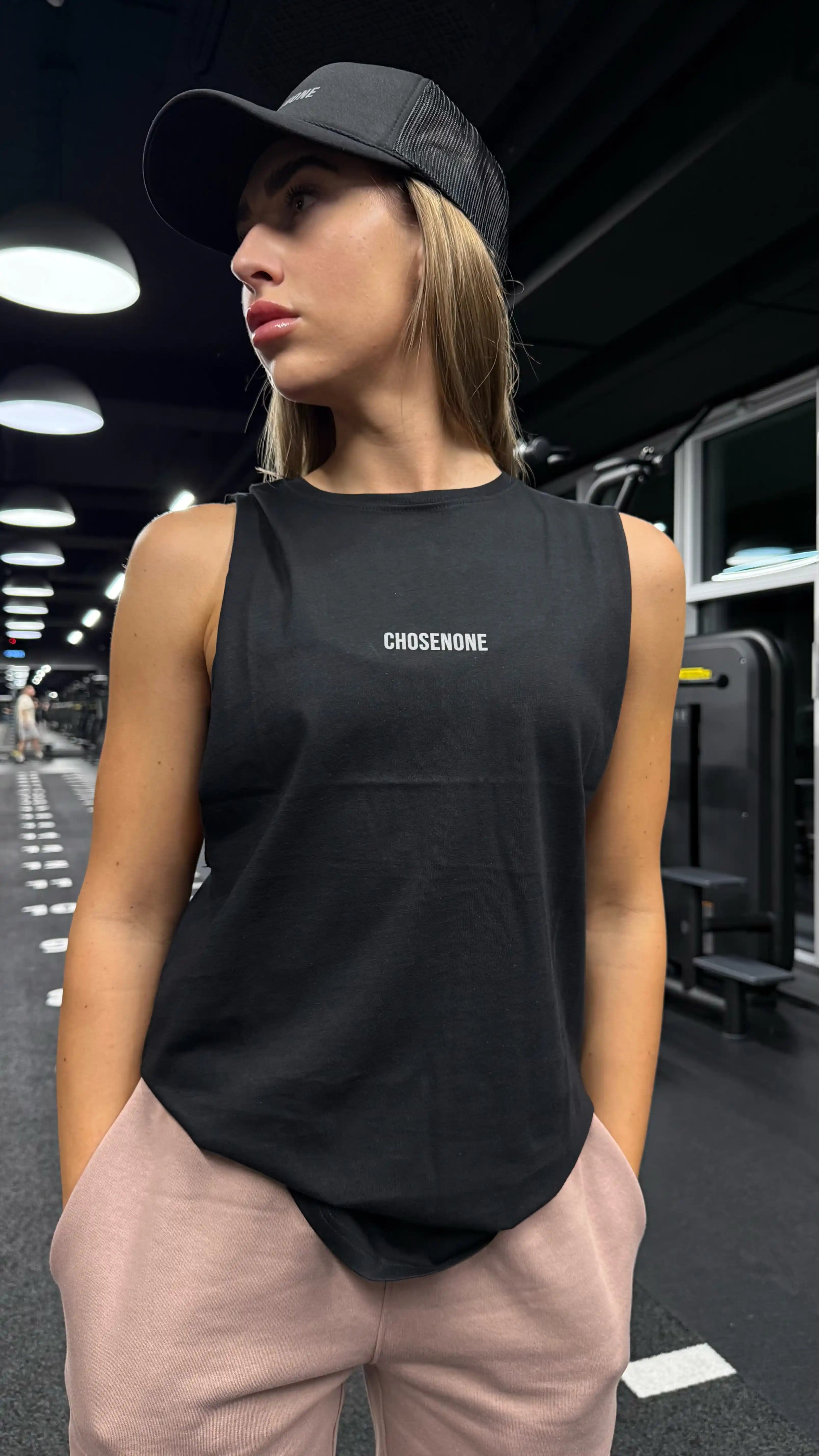 COZY Tank Top Black/Silver reflex (W)