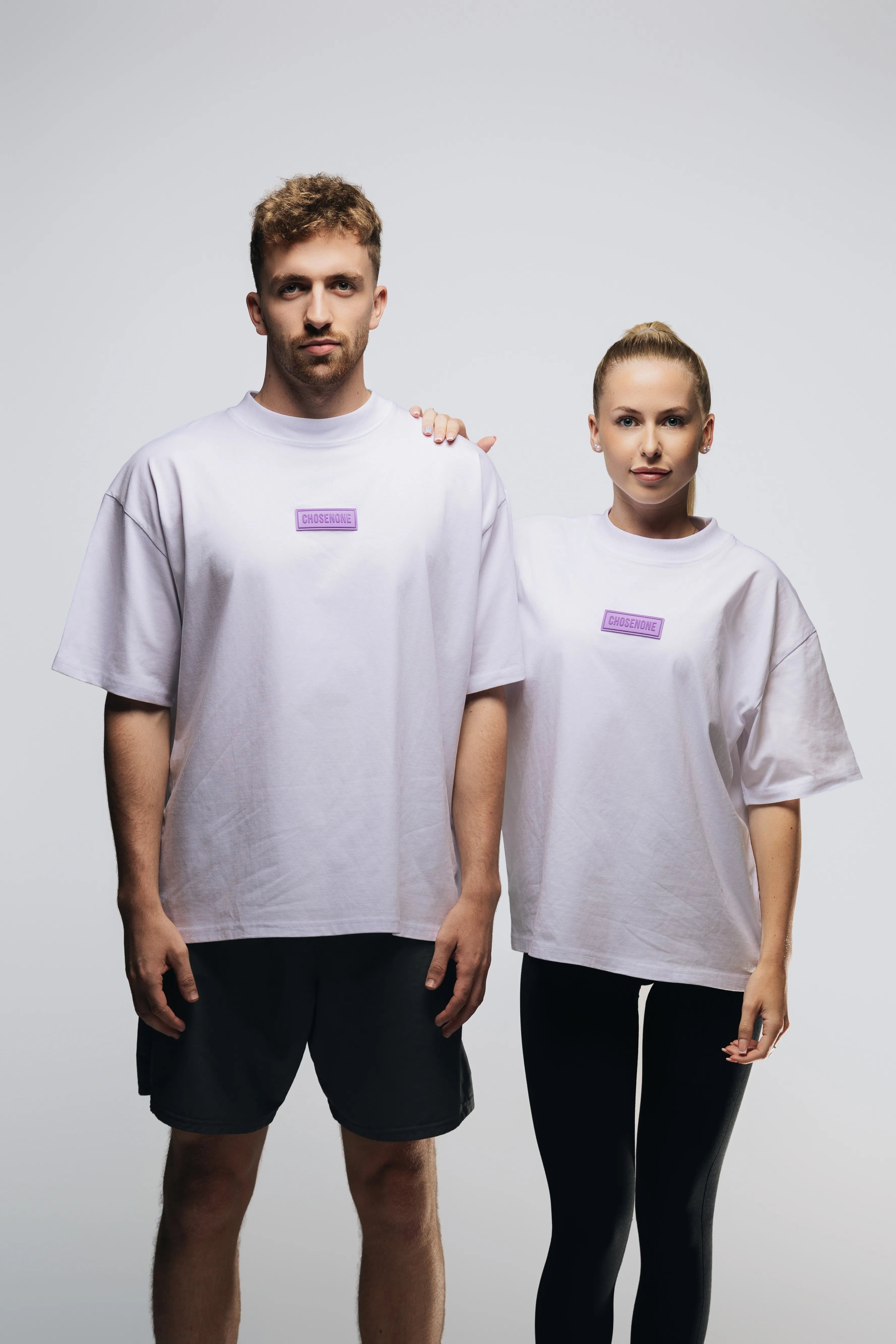 DRIP Oversized T-shirt White/Lilac (M)