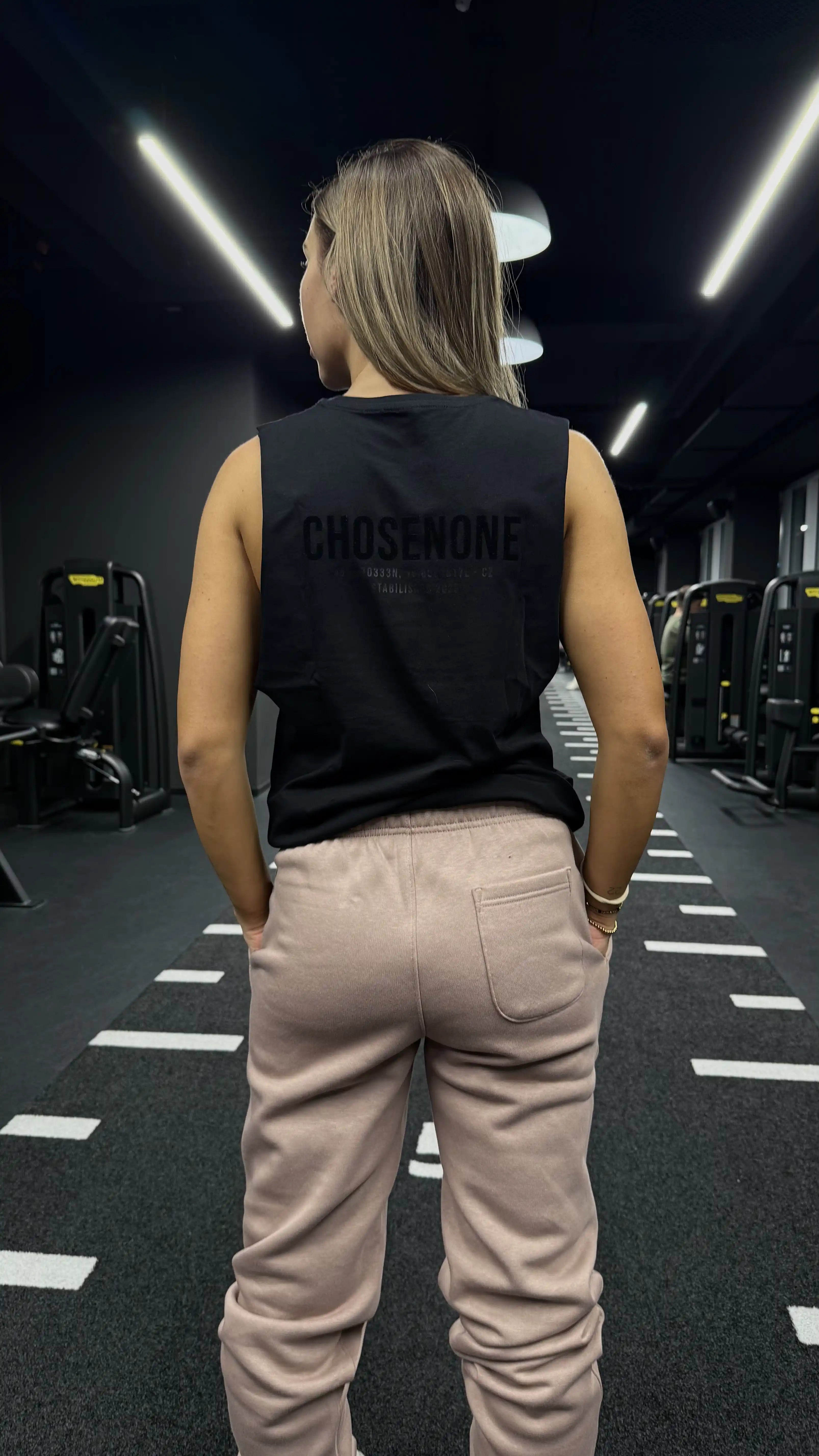 COZY Tank Top Black/Black suede (W)