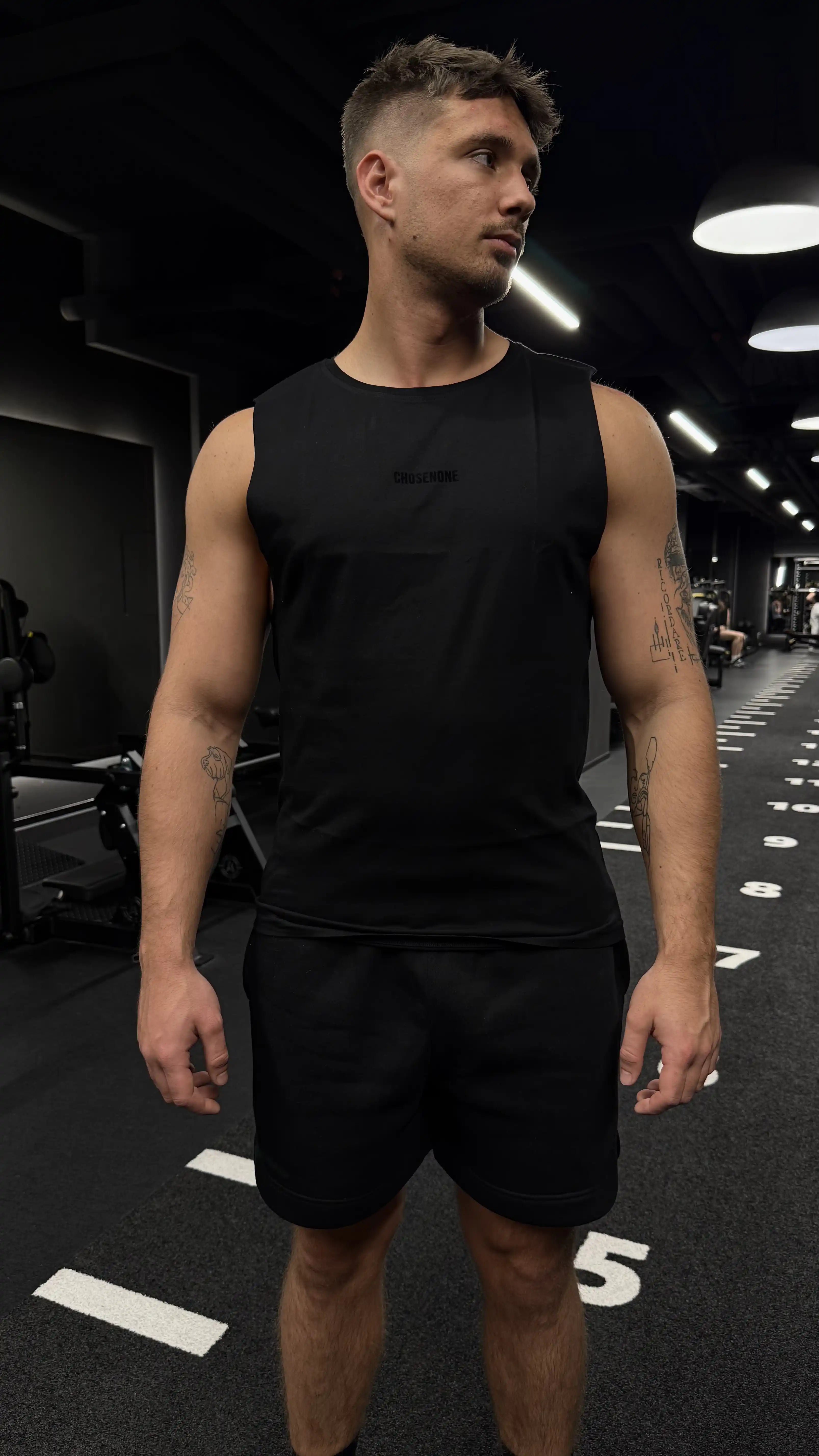 COZY Tank Top Black/Black suede (M)