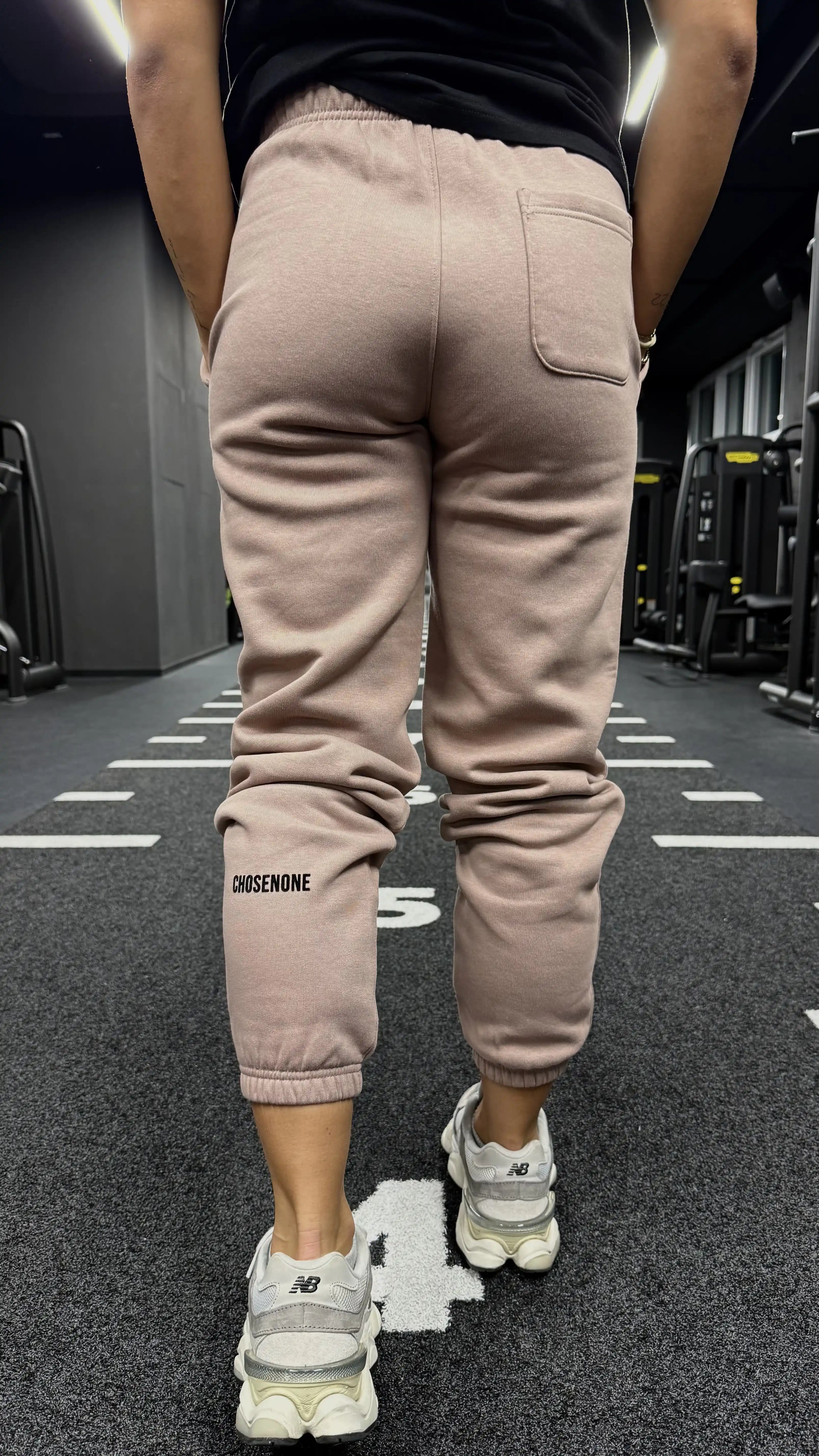 COZY Joggers Hazy Pink/Black suede