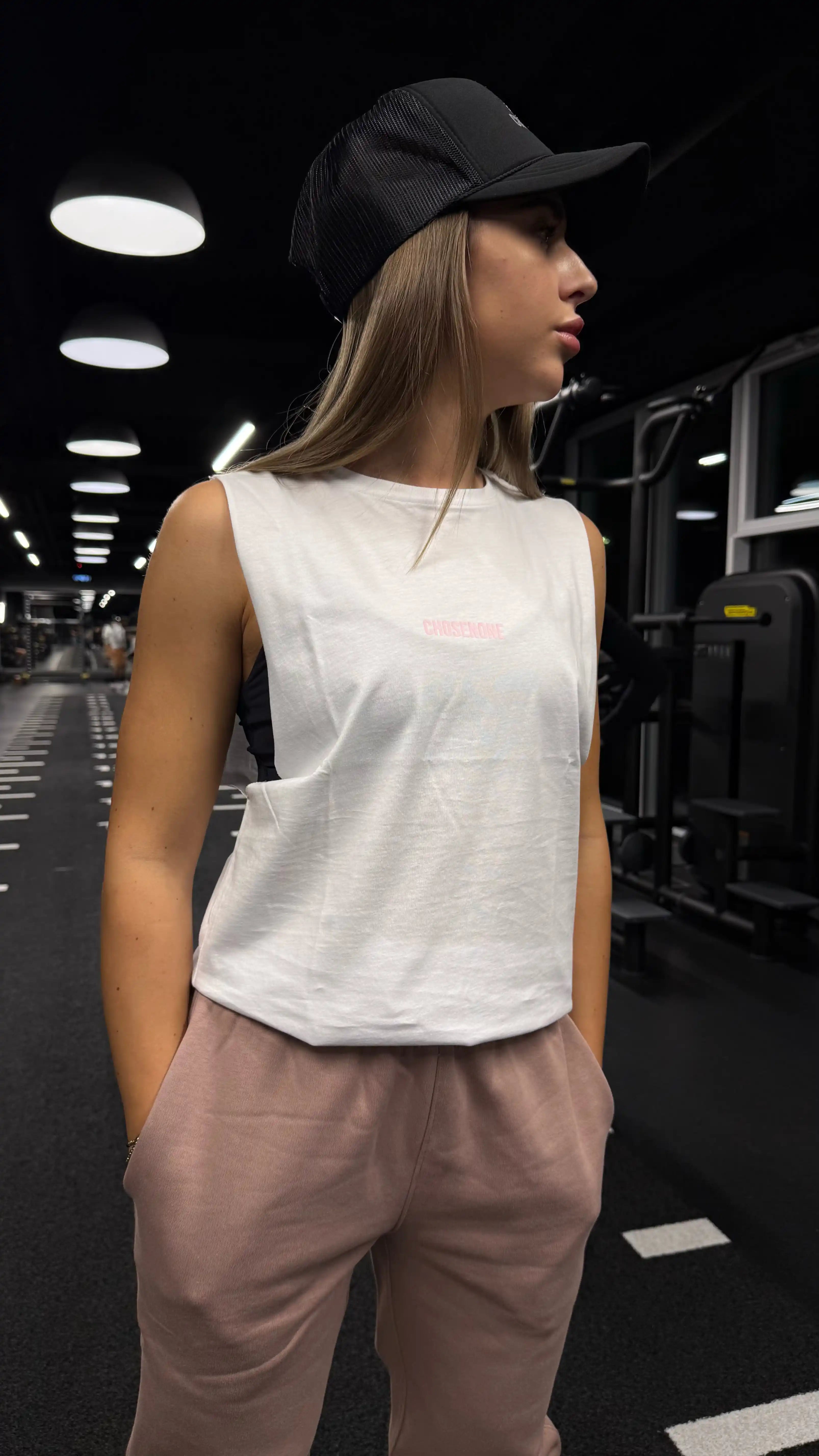 COZY Tank Top White/Pink (W)