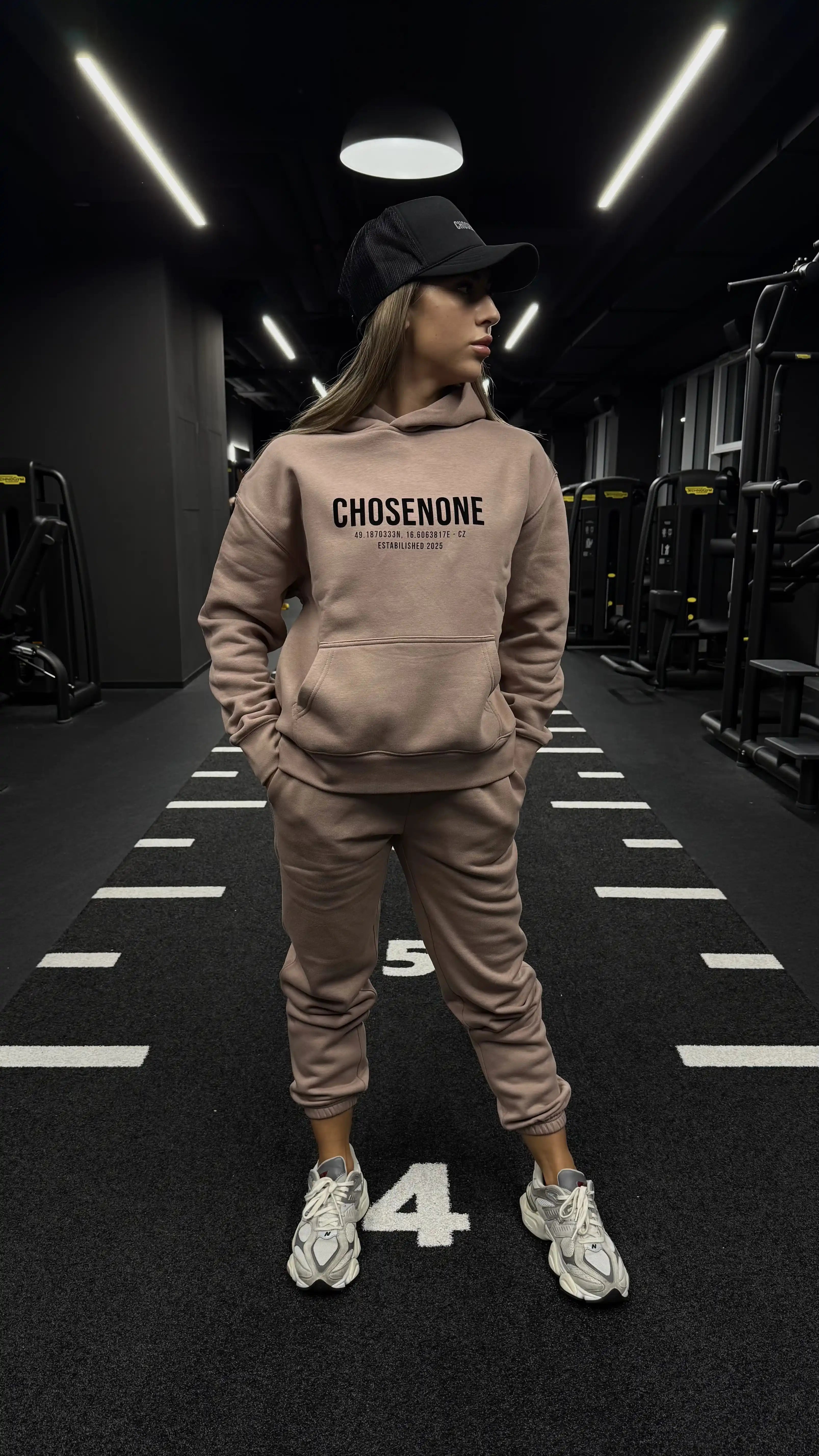 COZY Hoodie Hazy Pink/Black suede