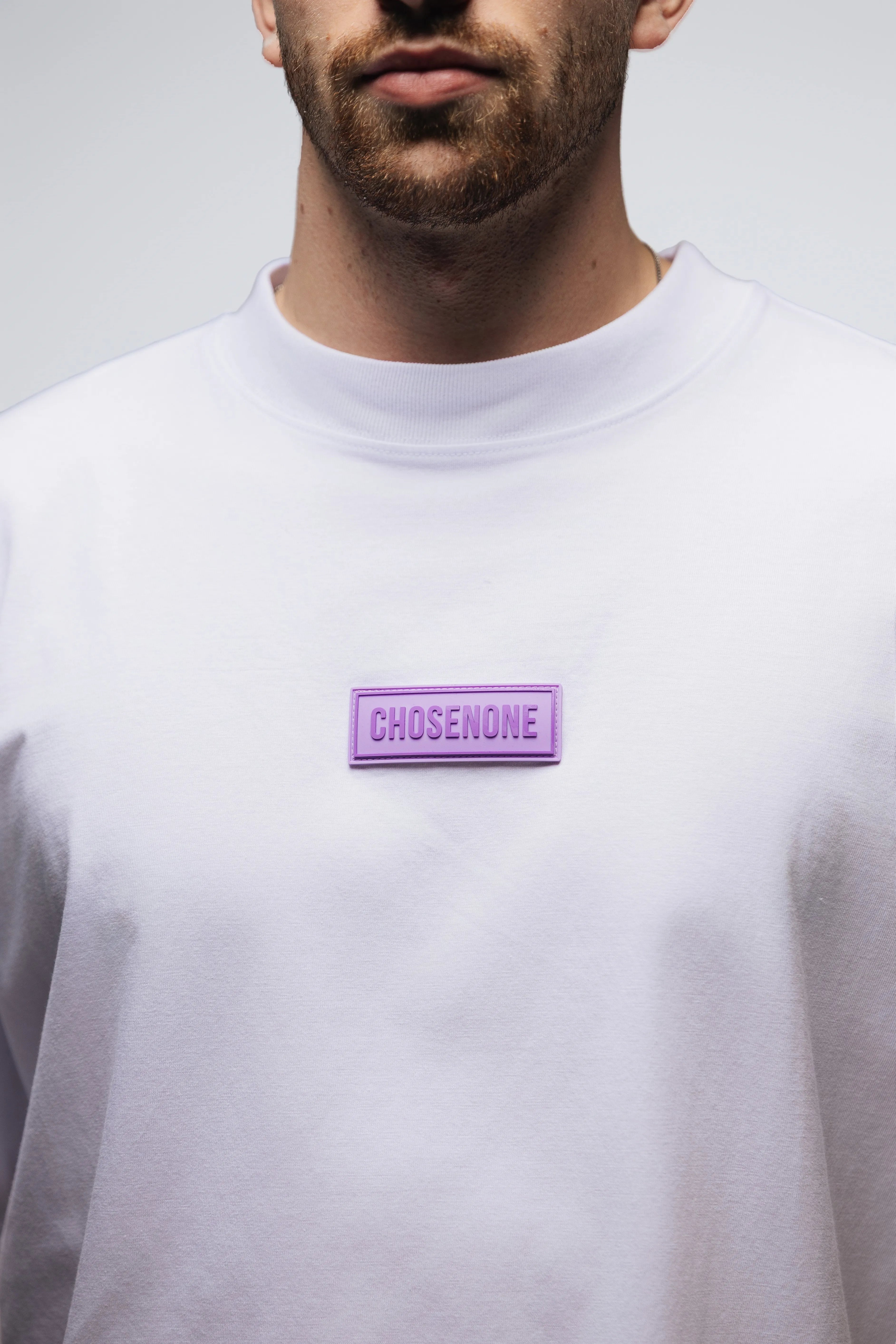 DRIP Oversized T-shirt White/Lilac (M)